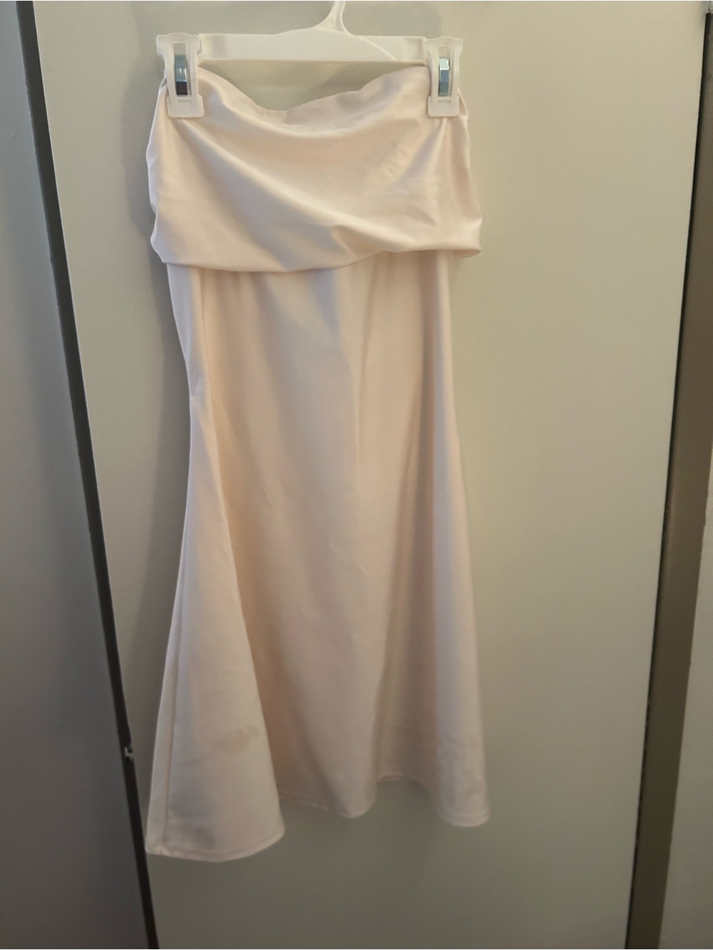 Windsor Strapless Cream Midi Dress